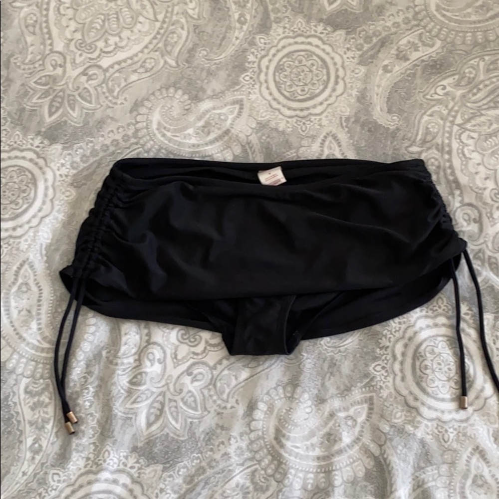 Merona Black Bikini Bottom with Skirt